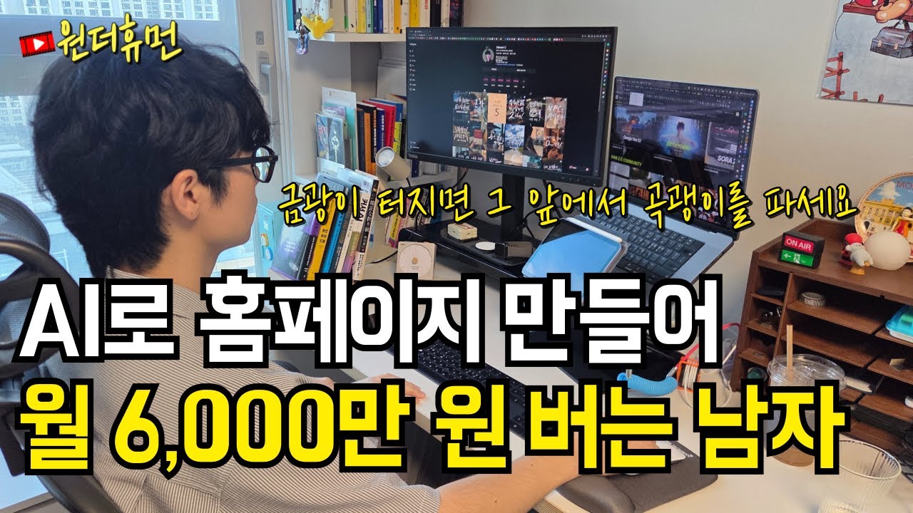 회사 잘린 후 AI로 만드는 홈페이지로 월 6천만 원 버는 30대 남자