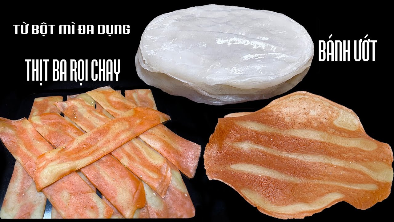 Cách Làm Thịt Ba Rọi Chay, Bánh Ướt Từ Bột Tàn Mì - Vegan Bacon From Wheat Starch