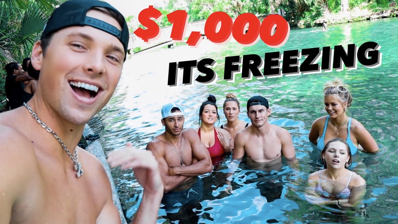 Last To Leave Pool Wins $1,000!!! - Challenge