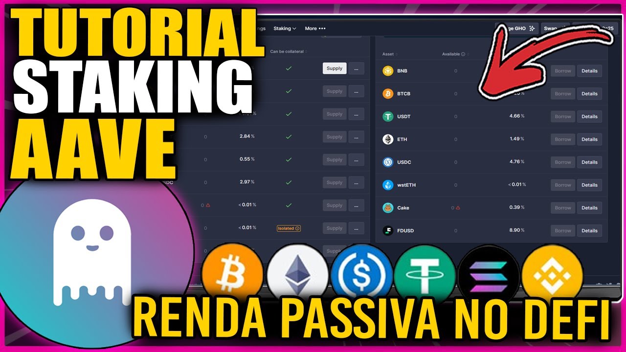 AAVE STAKING CRIPTO | COMO GANHAR RENDA PASSIVA com BITCOIN, USDT, ETHEREUM e OUTRAS CRIPTOMOEDAS