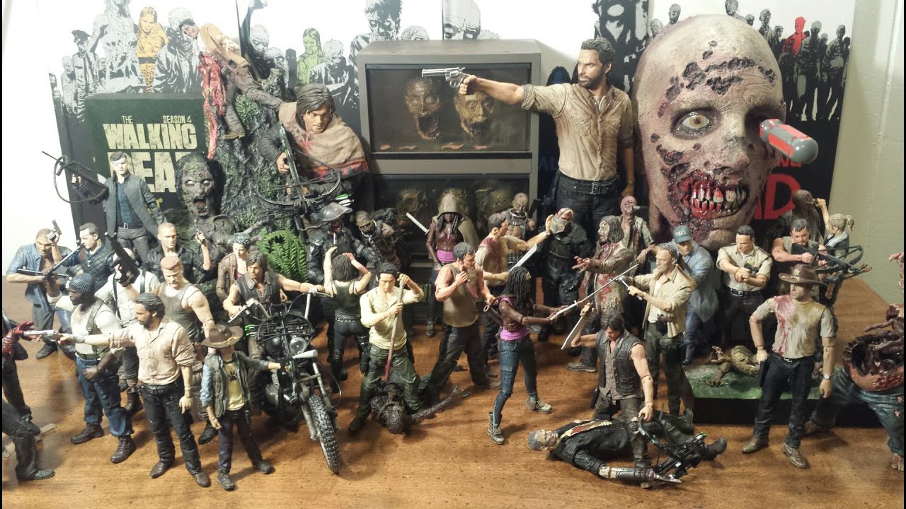 200th video special! My complete collection of loose the walking dead tv series action figures (HD)