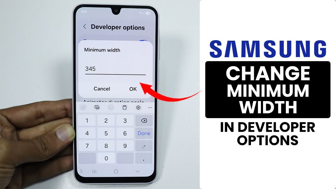 Change Samsung Screen Display Minimum Width - DPI Settings
