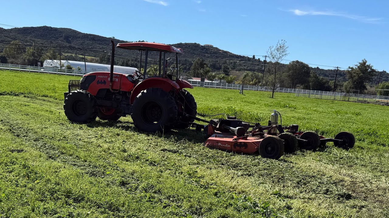 Mowing the Valley Center Rodeo field