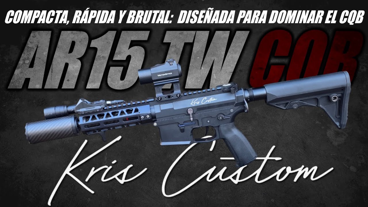 Pequeña, compacta y BRUTAL! AR15 TW CQB Kris Custom | Airsoft Review en Español