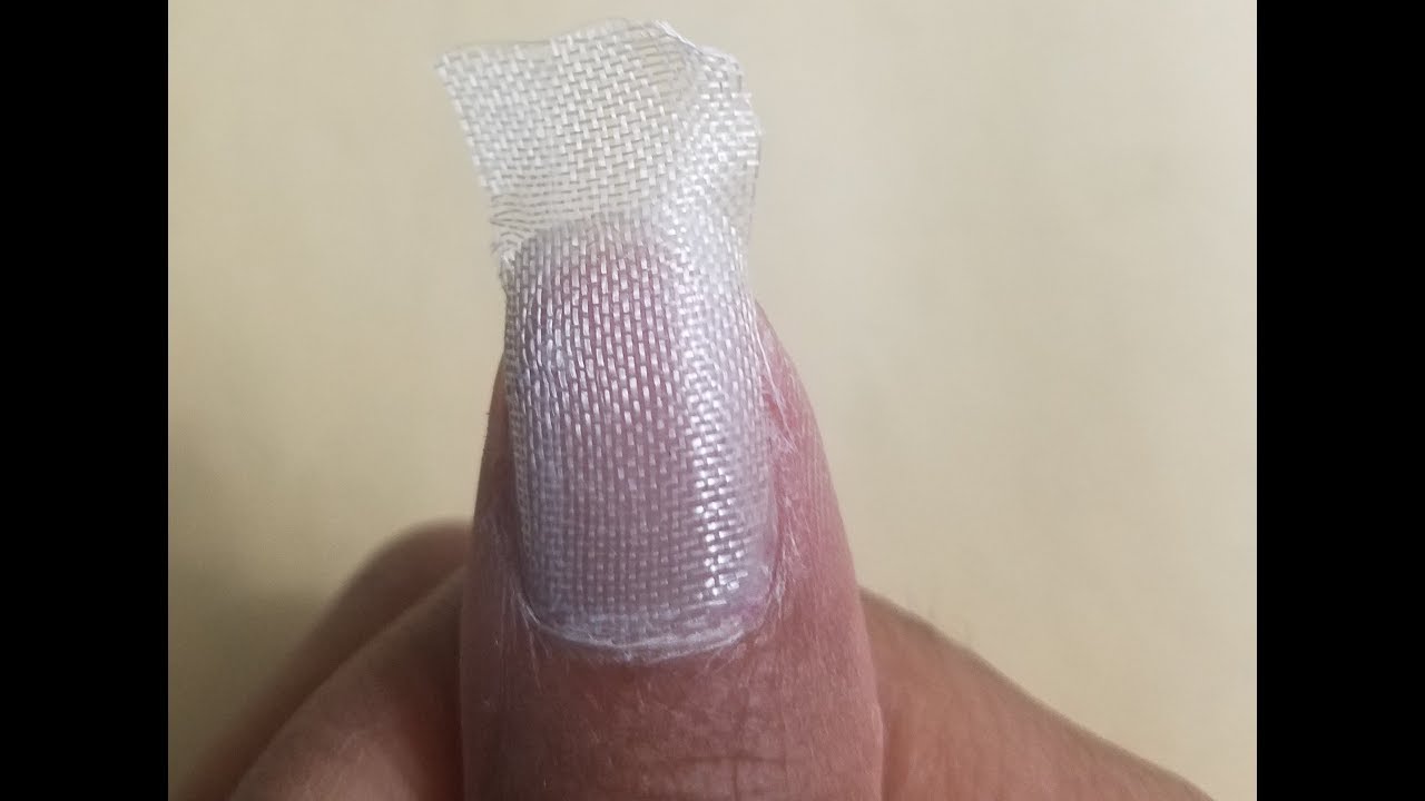 Natural Nails ||  Patching My Broken Nail With a Fiberglass Nail Wrap
