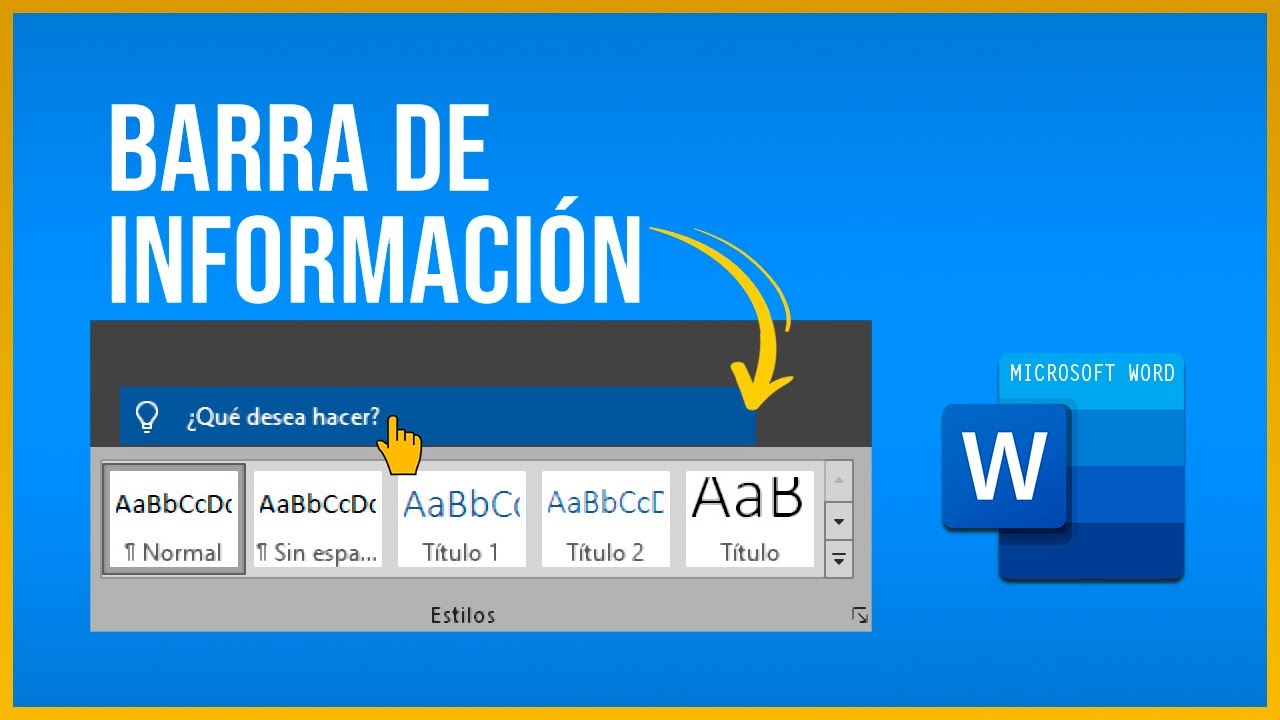 Para qué sirve la barra de información en Word
