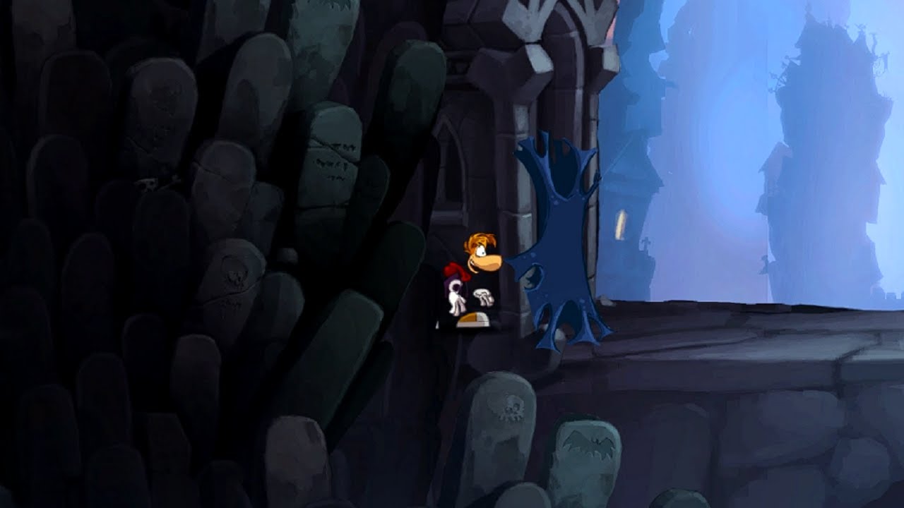 Rayman Origins : (Land of The Livid Dead) - Out of Reach Areas & Random Glitches