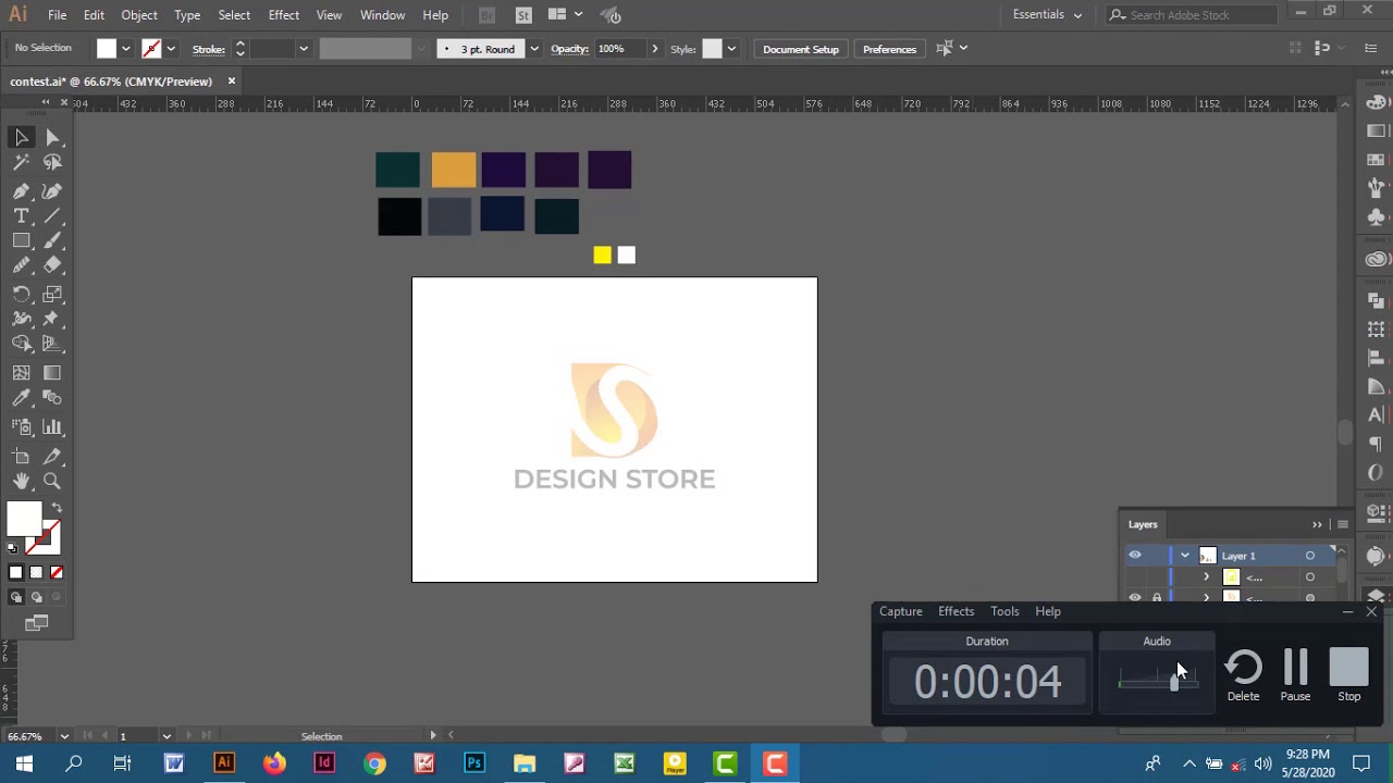 How to create online shopping logo design