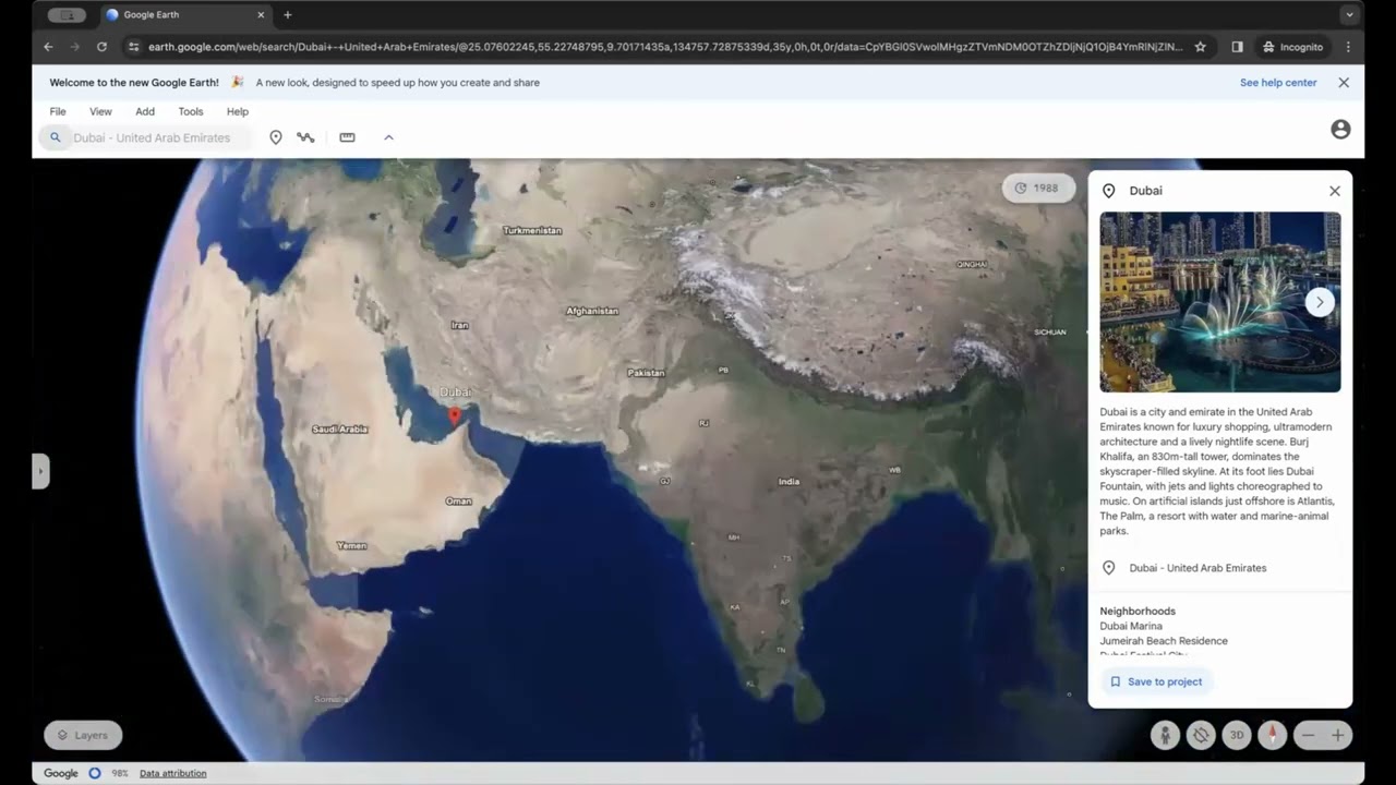 B.4 Google Earth Timelapse Recording for Three Cities