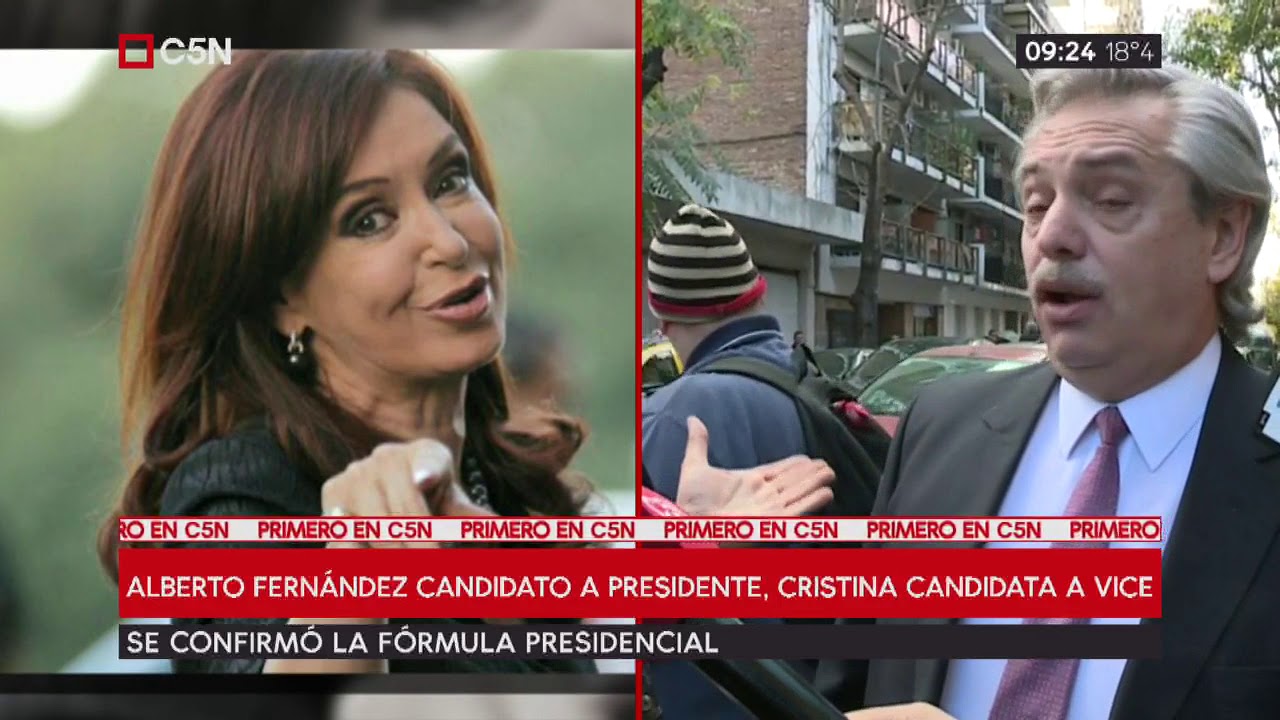 Alberto Fern&aacute;ndez candidato a Presidente, Cristina Kirchner ir&aacute; a Vice