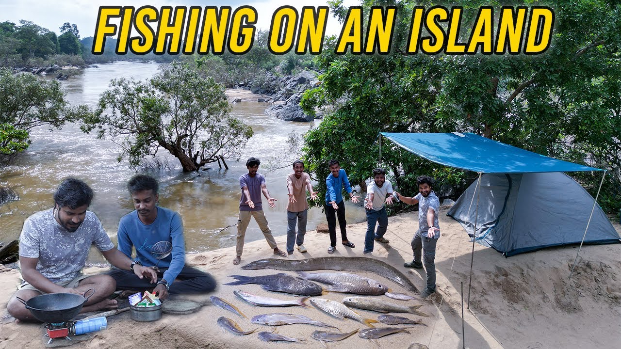 Extreme Night Fishing: Crossing Rapids to an Island!