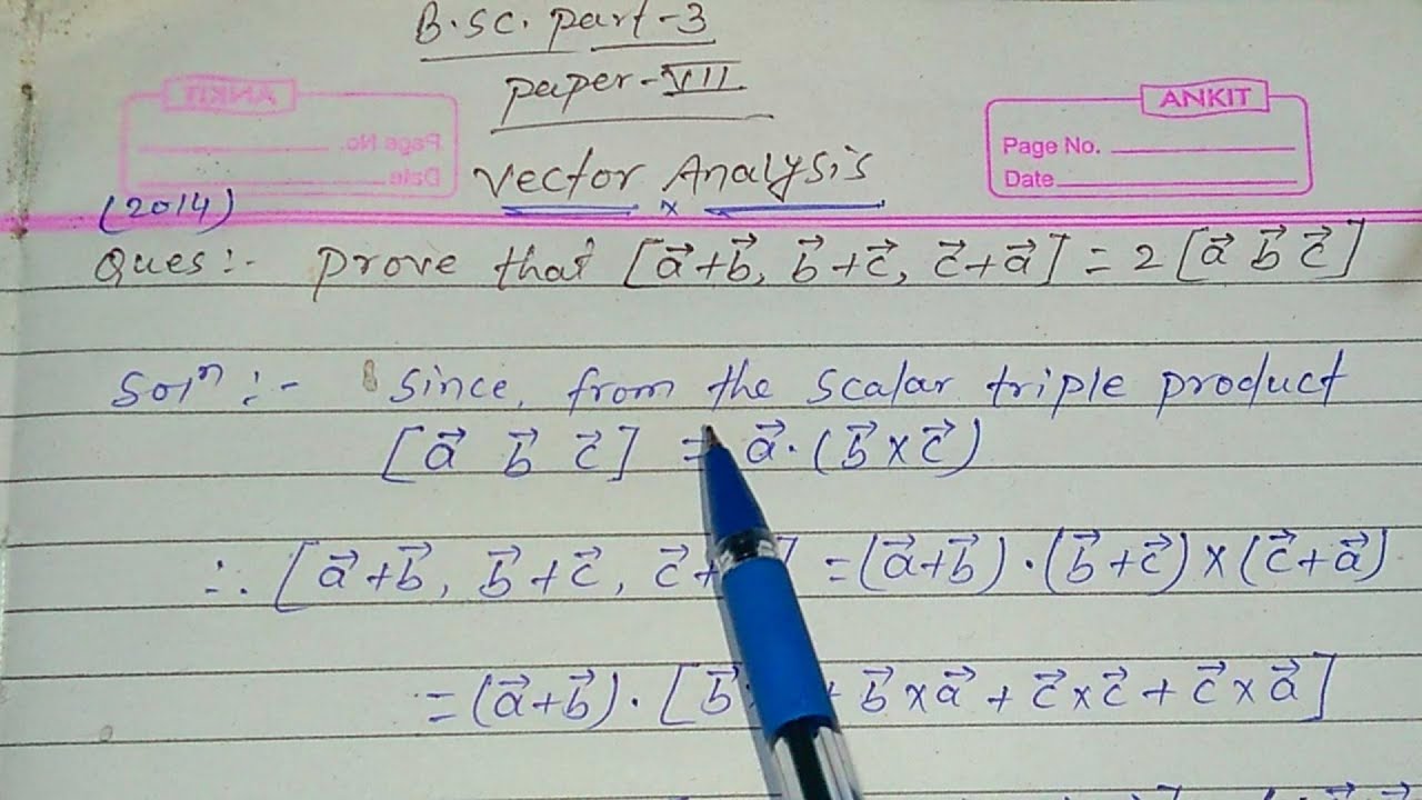 LNMU Degree Part 3 Exam Mathematics vvi question,Paper VII | Vector Analysis | Part 1