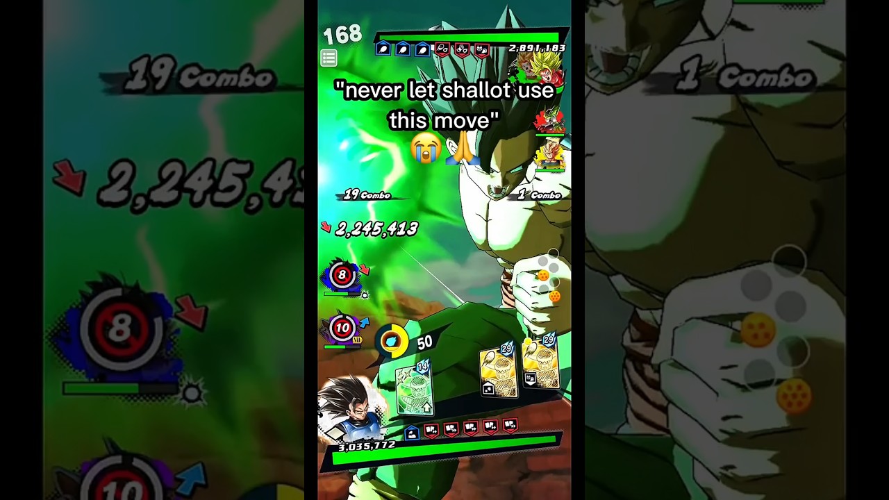 don't let shallot borrow this move😡!(Dragon Ball Legends) #dragonballlegends #dbl