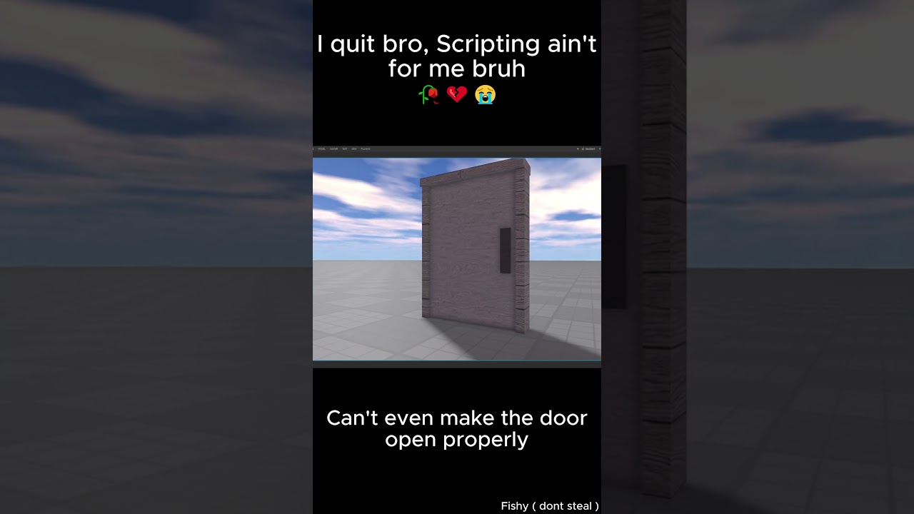 Cant even make the door open properly bro #shorts #roblox #robloxstudio #limbuscompany