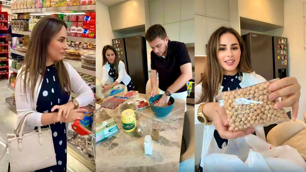 تعالو معنا نتسوق اغراض العزيمة😍طلعنا نحنة في البحر😨يلا نشوف شو اخدت اغراض❤️حسام ورولا