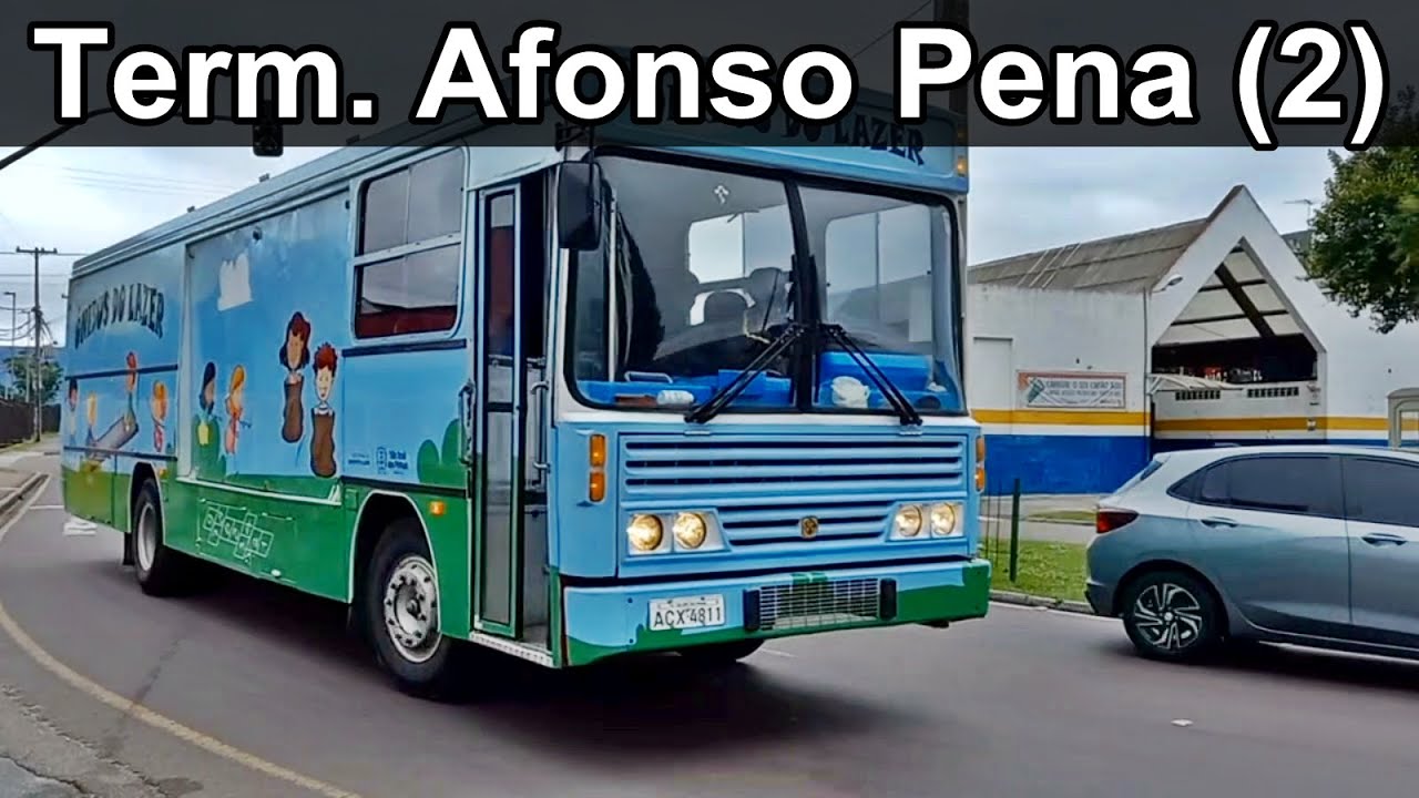 Term. Afonso Pena (2) ônibus em movimentação por São José dos Pinhais Paraná, metropolitano Curitiba