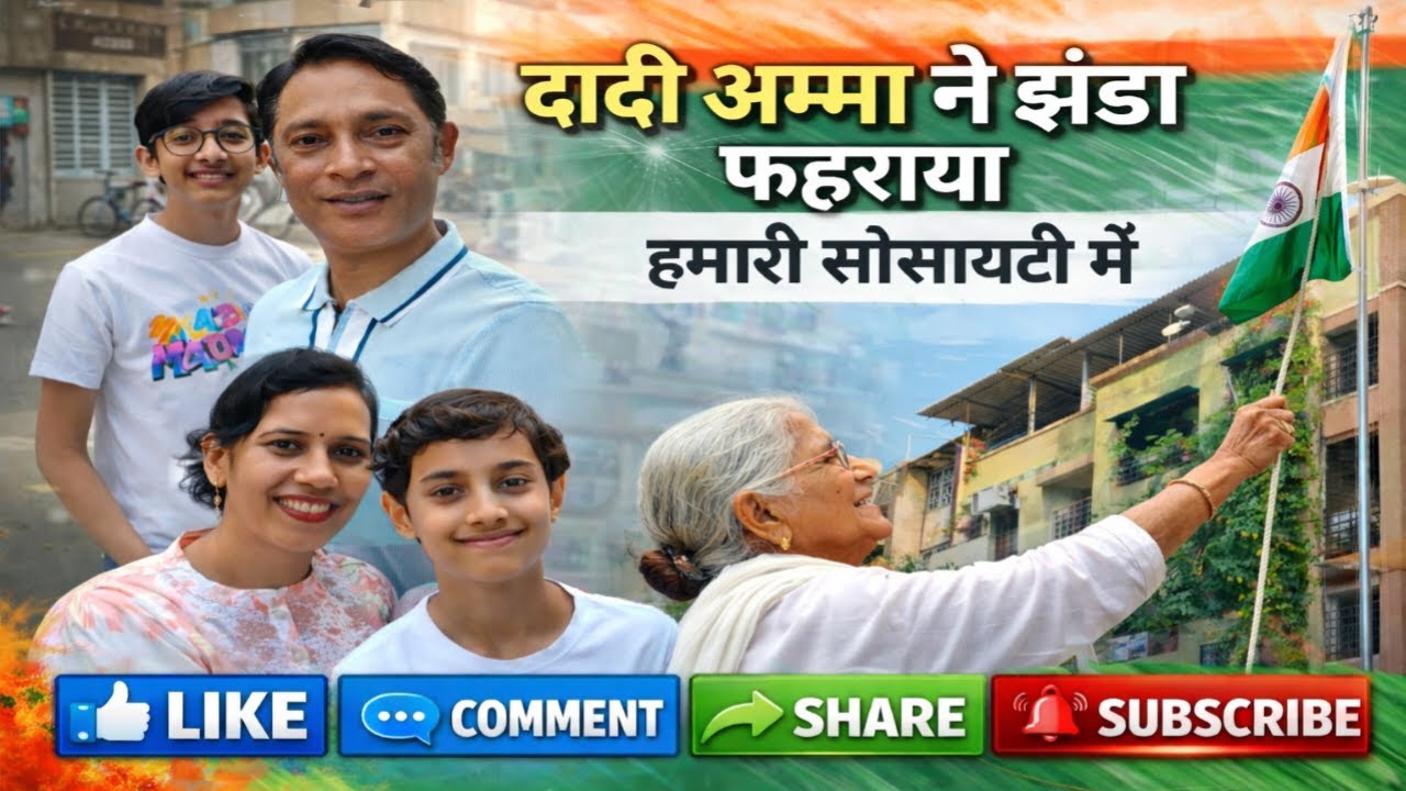 Dadi Amma Ne Jhanda Fahraya hamari society mein | दादी अम्मा ने झंडा फहराया हमारी सोसाइटी में