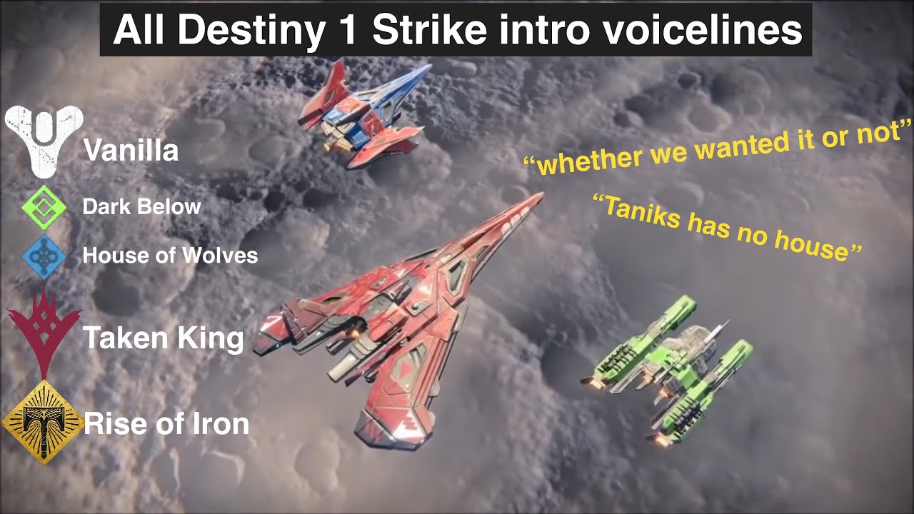 Все диалоги загрузочного экрана Destiny 1 Strike (2014-2017)