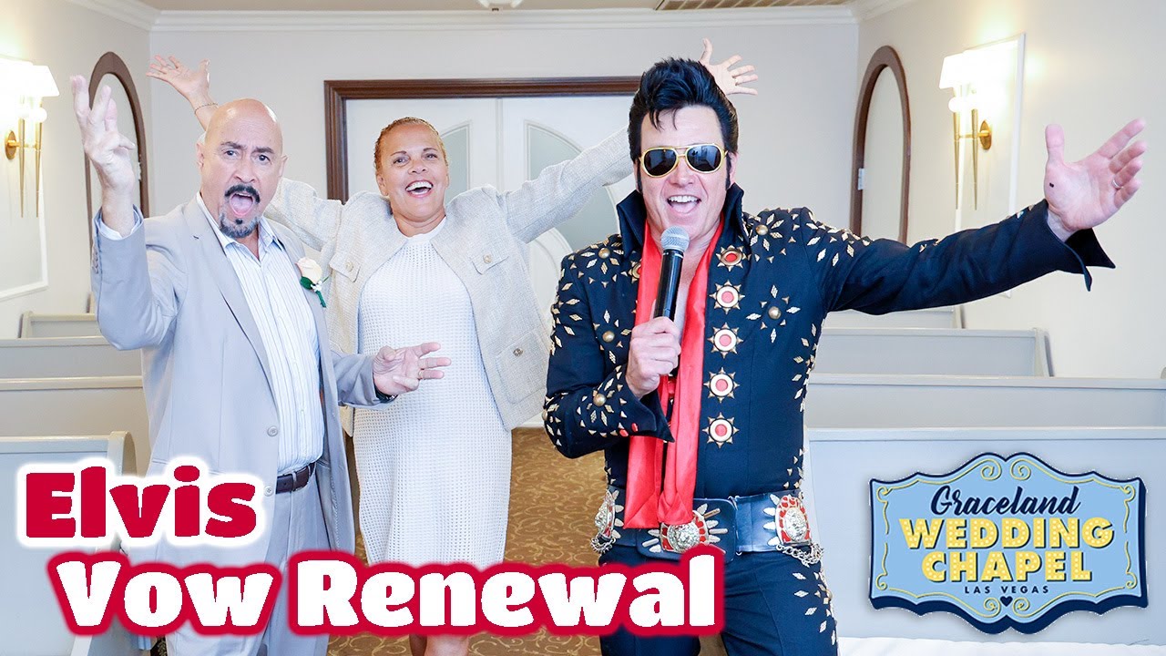 Michael & Yolanda's Elvis Vow Renewal in Las Vegas | Graceland Chapel