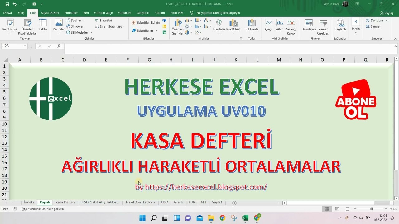 USD Kur Serisi Ağırlıklı Hareketli Ortalama (WMA:Weighted Moving Average)