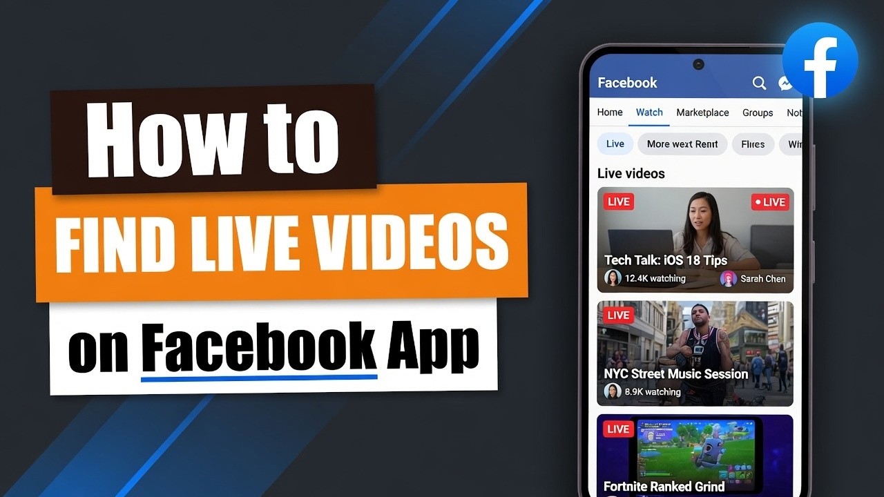 How to Find Live Videos on Facebook App