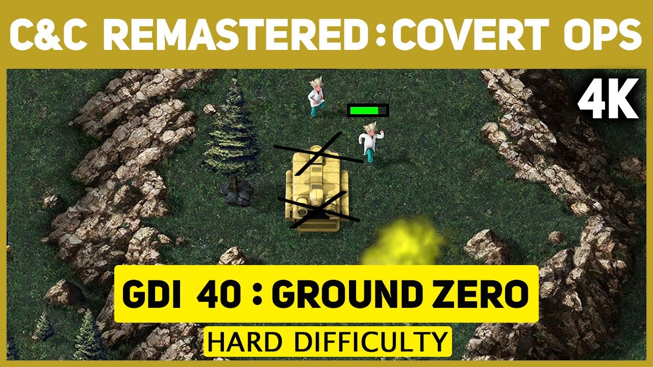 C&C Remastered 4K — Тайные операции — Миссия 40 GDI — Ground Zero — Высокий уровень сложности