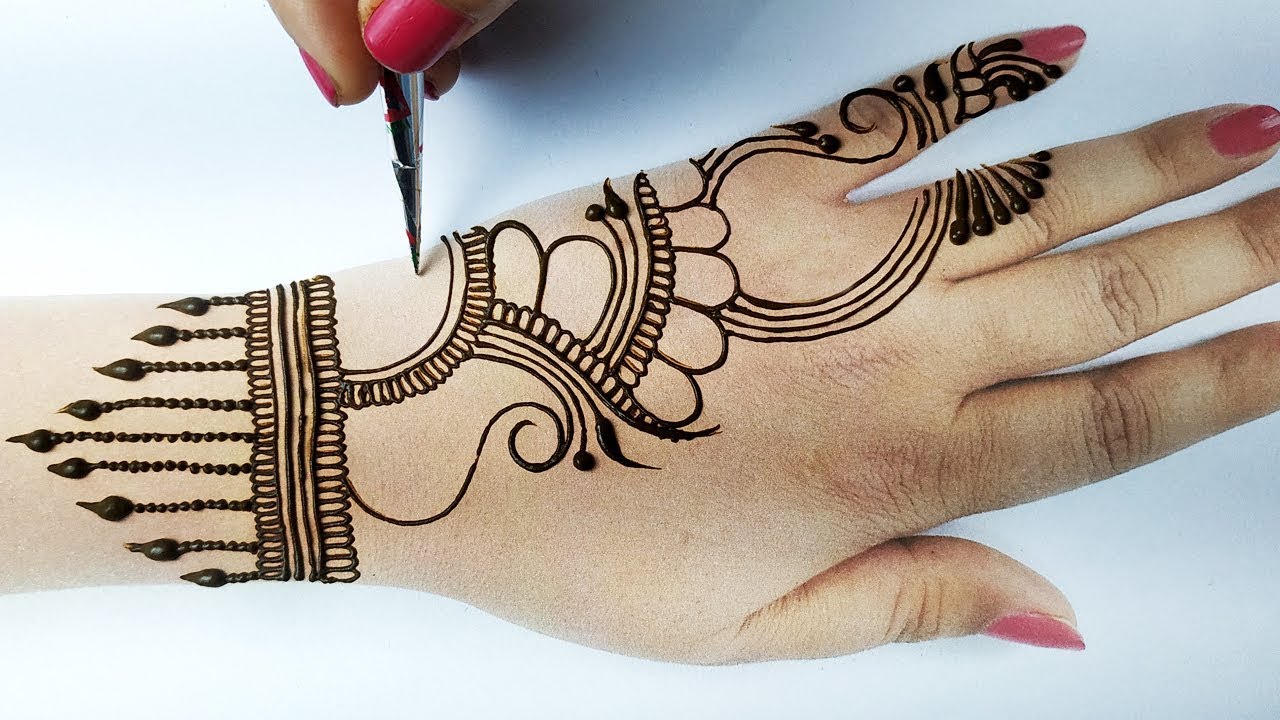 Simple Arabic Mehndi Design - आसान अरेबिक मेहँदी डिज़ाइन लगाना सीखे - YesDIY Mehndi Designs