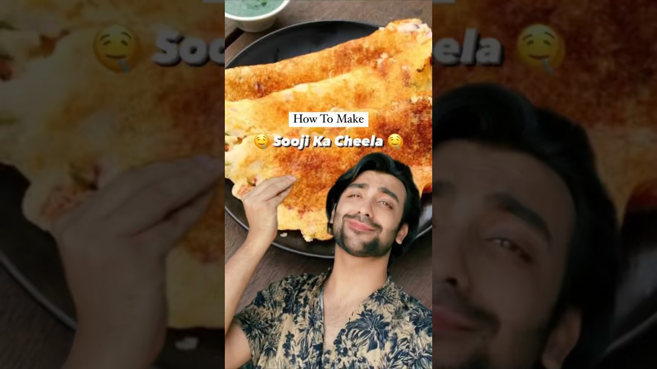 I Tried Making SOOJI KA Cheela!🤤 #ShivamTries #easybreakfast #sarorahere