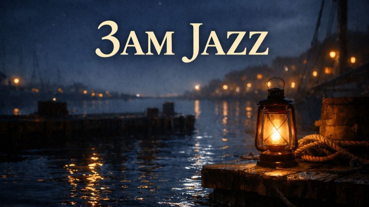 3AM Old Harbor 🌙 Silent Night Jazz for Deep Sleep | Calm Piano Jazz Ambience