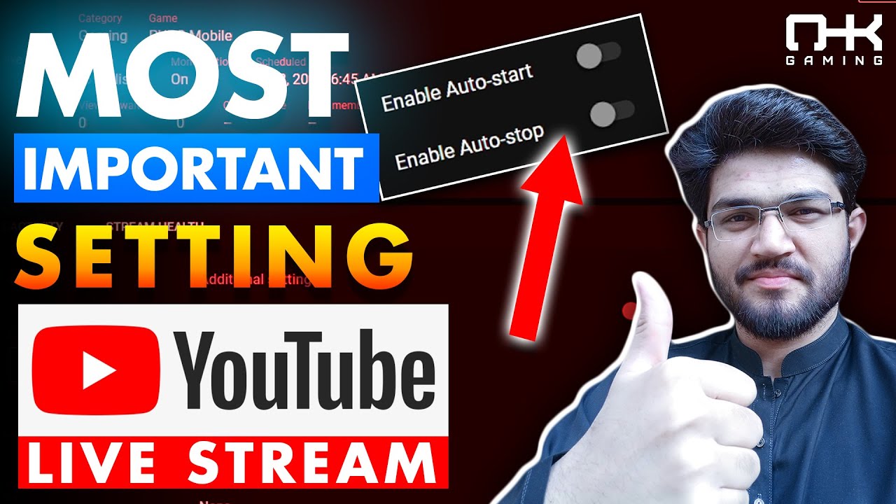 Most Important Setting for YouTube Live Stream | Auto Start | Auto Stop | Stream Key | Low Letency