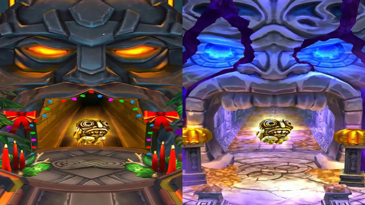 Temple Run 2 Spooky Ridge VS Holiday Havoc - LAPOD GAMER