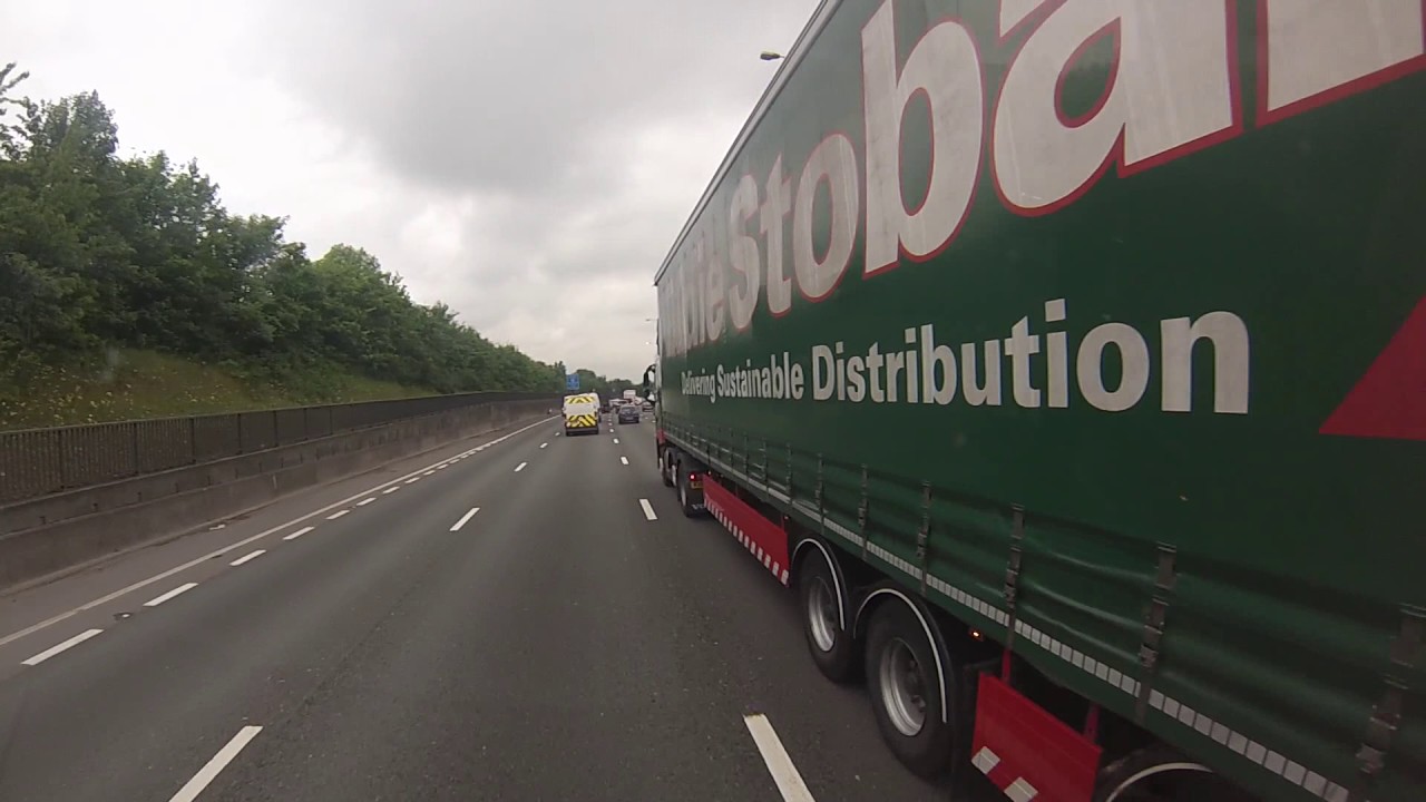 QE2 Bridge and Dartford tunnel hgv drive along
