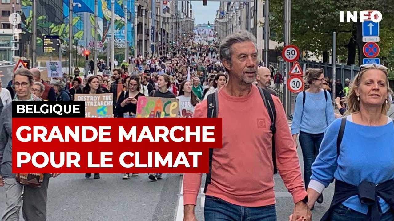 Belgique : Grande marche pour le climat à Bruxelles - RTBF Info