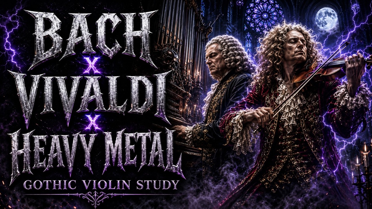 Bach x Vivaldi x Heavy Metal | 30 Min Gothic Violin Study Session