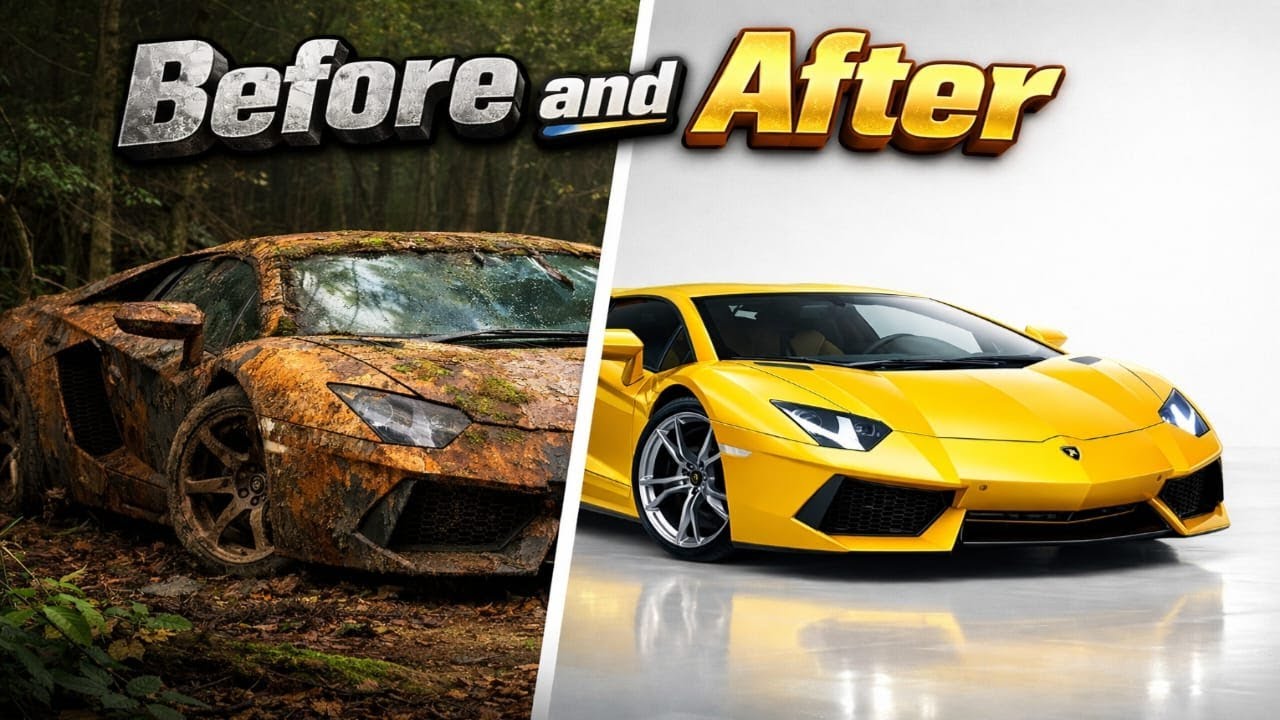 Rusty to Legendary: Yellow Lamborghini Aventador (2013) Full Cinematic Restoration |