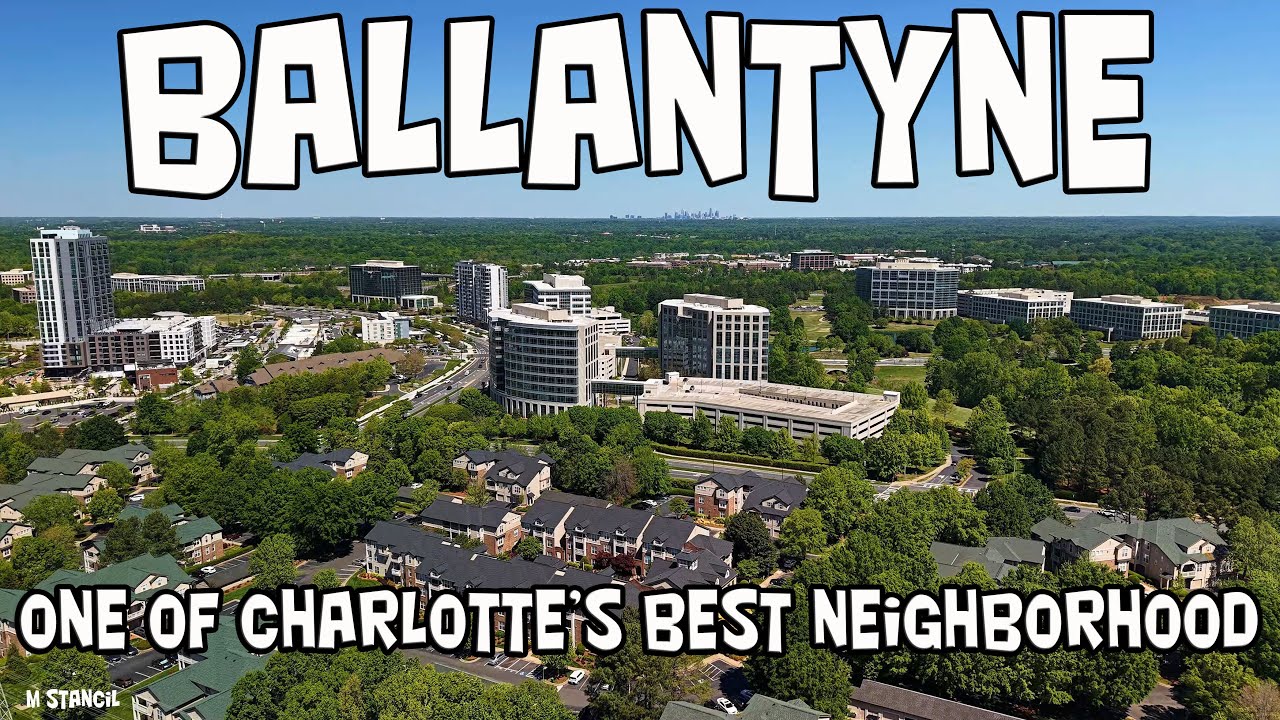 Ballantyne Charlotte NC 4K / Great Neighborhood in the Queen City  (DJI Mavic Air 3S Drone Footage)