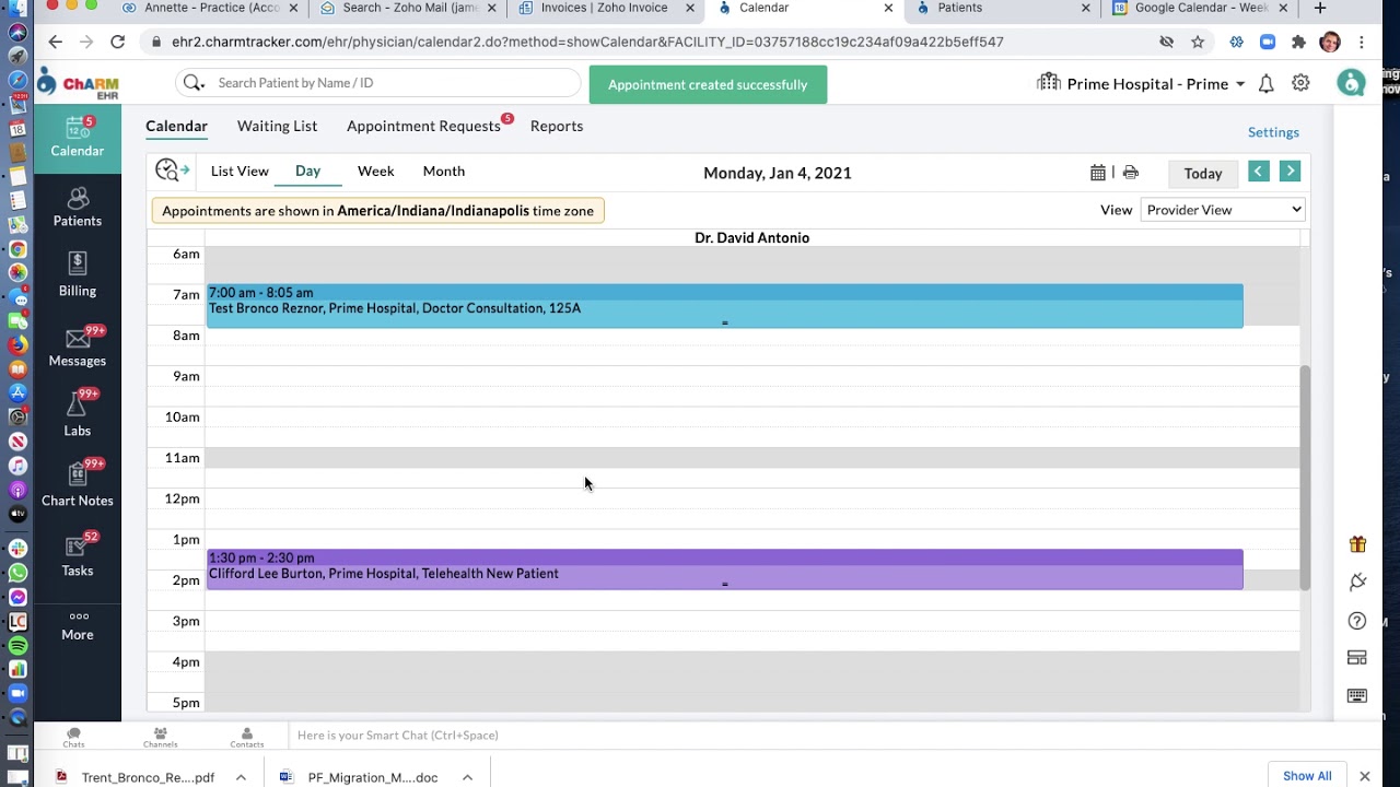 How to simply schedule in ChARM EHR