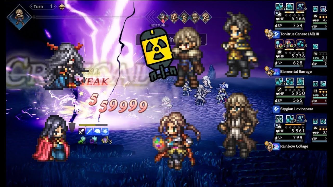 Cascade Log: OCT•A•LIVE Hell: Lord of Dark Lv105 (1T+1T) feat. Magic Team -- Octopath Traveler Cotc