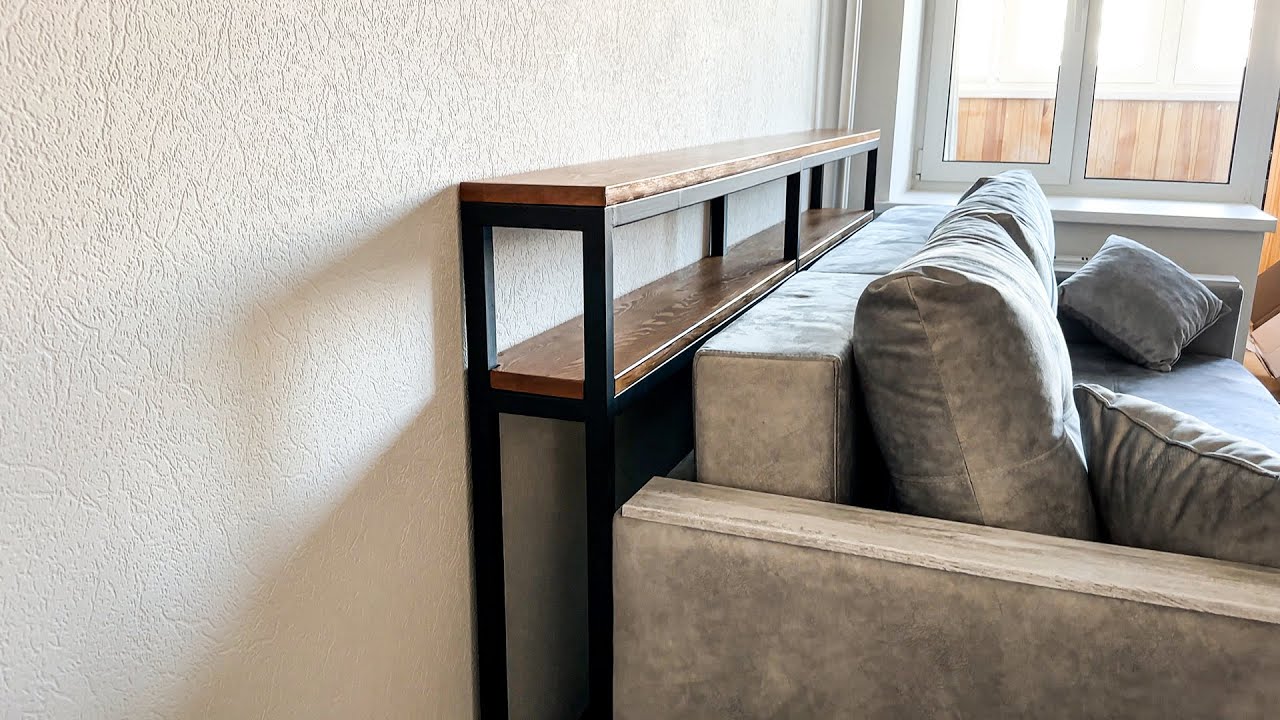 Стеллаж для дивана своими руками | DIY Console Table