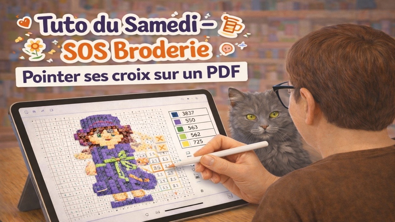 Tuto du Samedi ▶️ SOS Broderie ▶️ Pointer ses croix sur un PDF 🪡🪡🪡