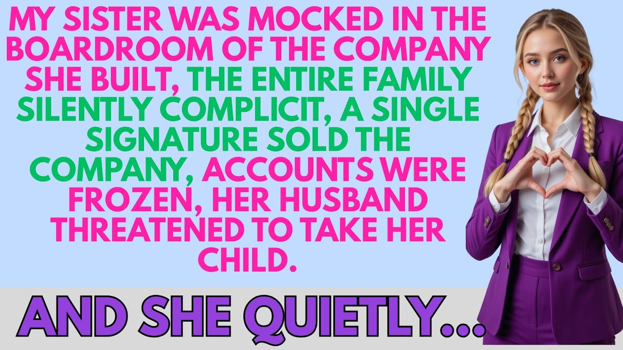 My sister was betrayed, the company sold, accounts frozen, husband threatened child—and she quietly…