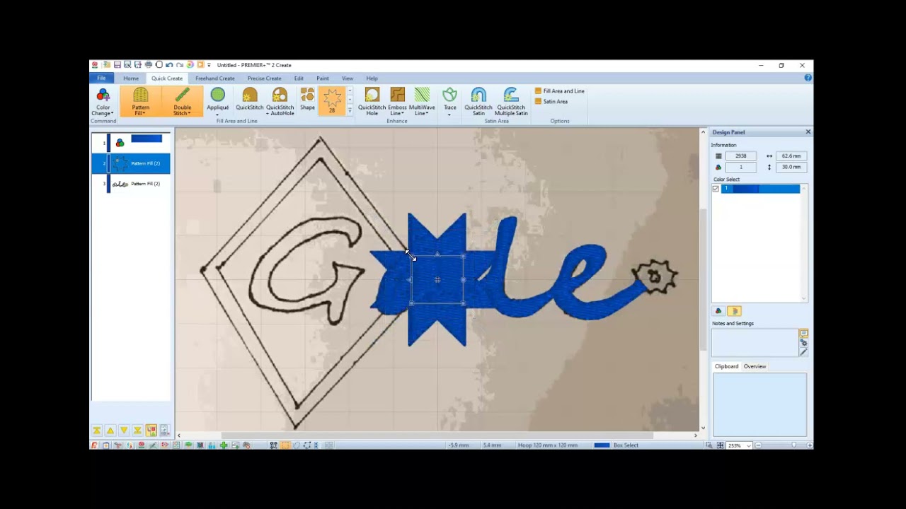 Premier+ Ultra_Digitizing a Simple Logo