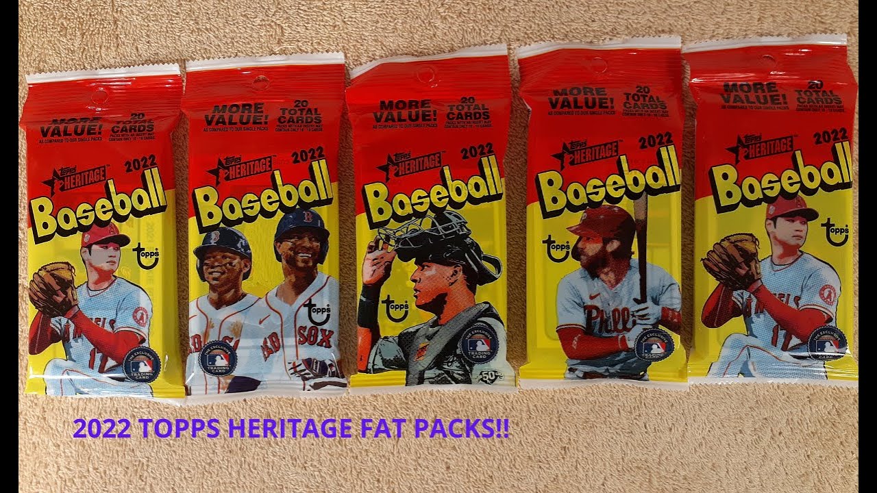 2022 TOPPS HERITAGE BASEBALL - 5 FAT PACKS | NICE CARDS! ✨New✨
