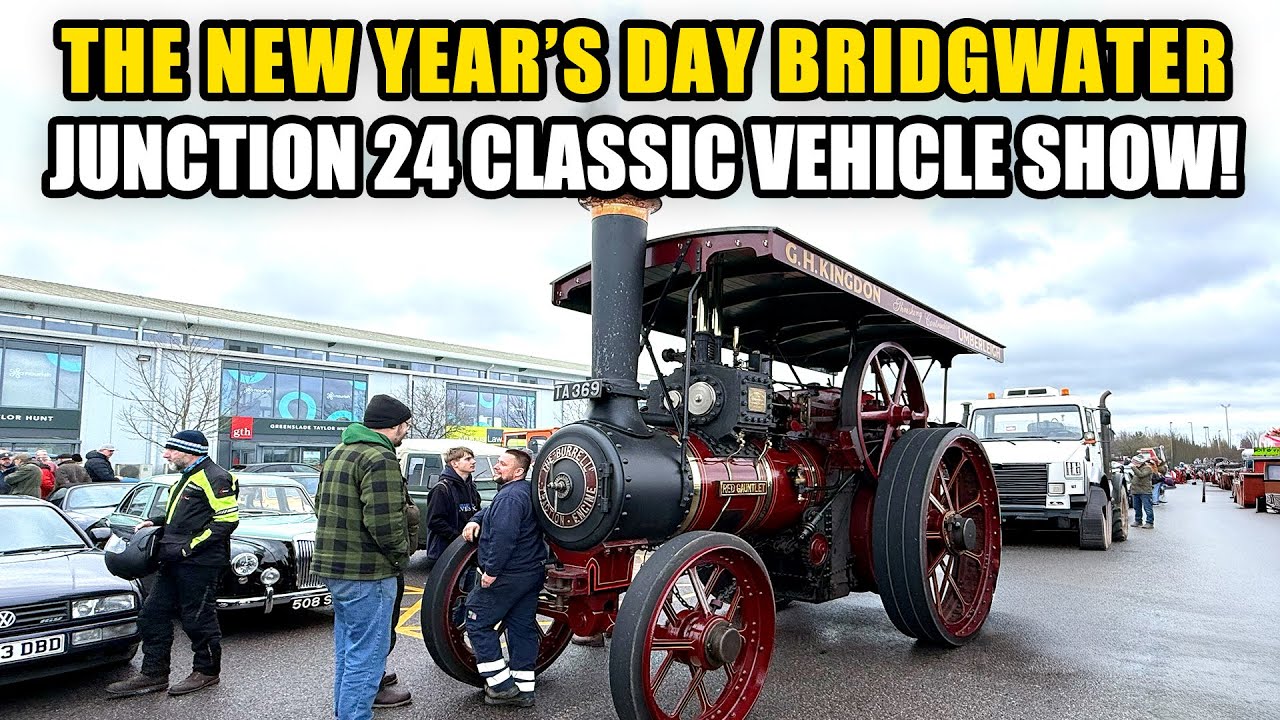 Highlights from the Somerset Traction Engine Club Classic Car Show at Junction 24 on New Year's Day!