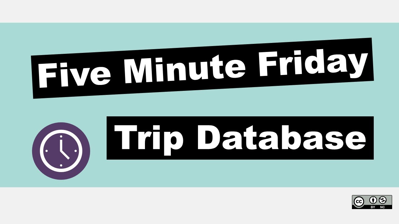 DEMO of Trip Database for EVIDENCE-BASED RESEARCH | Five Minute Friday