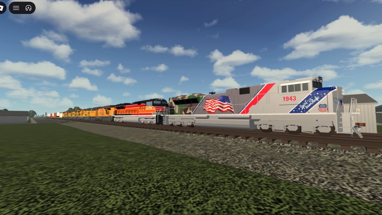 UP 1943 and UP 1996 leading on UP Intermodal Train with UP 7400 trailing