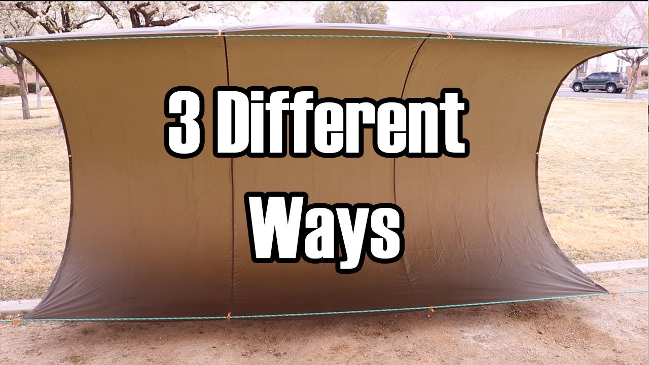 Tie a really tight ridgeline for tarps and banners