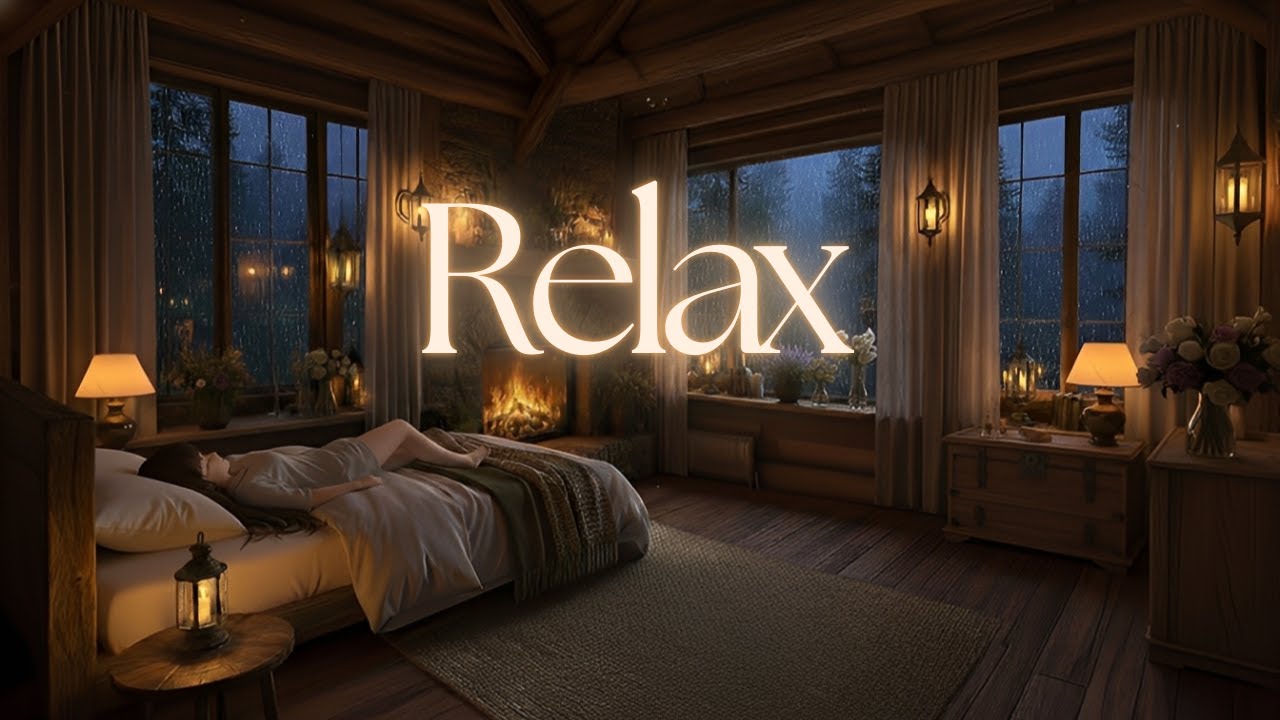 Relaxing Piano & Rain 🌧️🔥 | Cozy Night Music for Deep Sleep (Live 24/7)