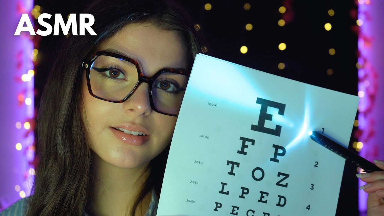 ASMR - EXAMEN DES YEUX RELAXANT (RP OPHTALMOLOGUE)