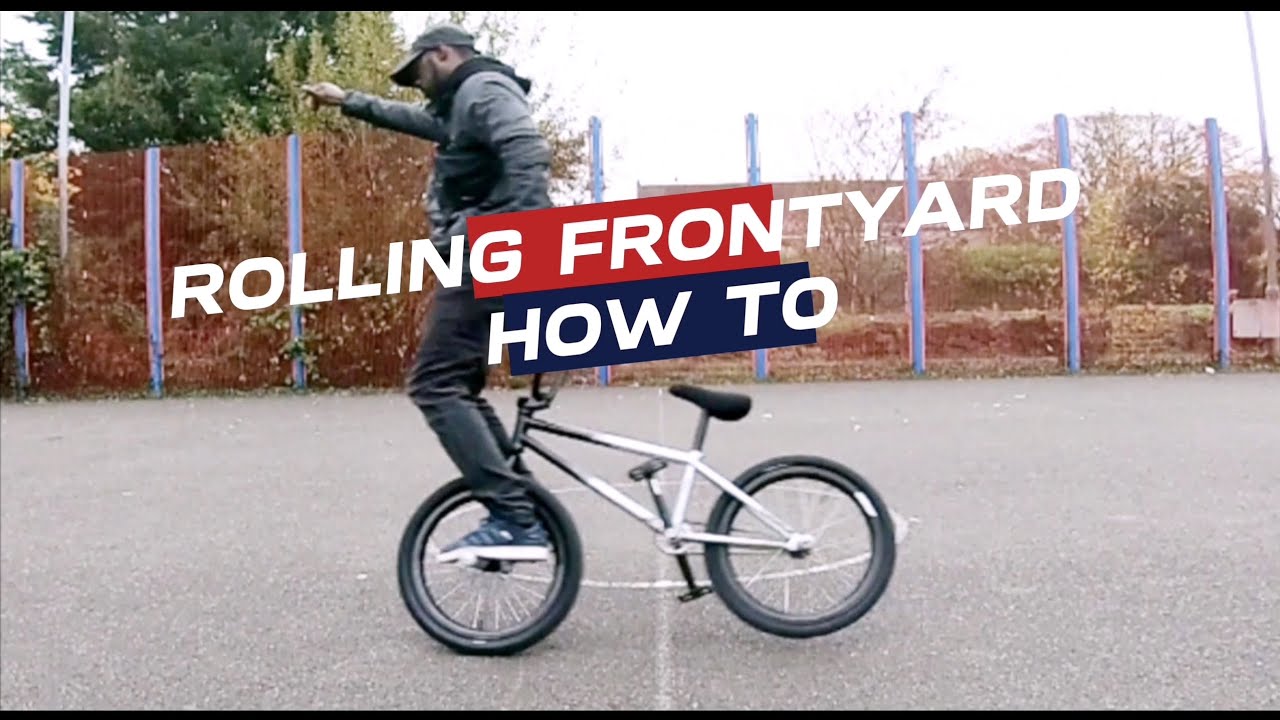 Rolling frontyard how to. Expert flatland bmx learning guide.